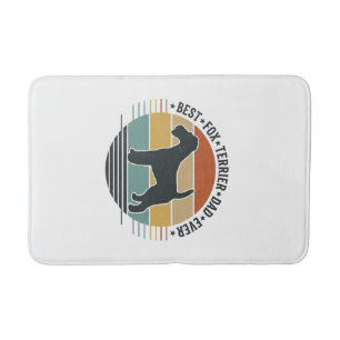 Best Fox Terrier Dad Ever Vintage Dog Shirt_1 Bath Mat