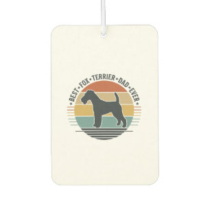 Best Fox Terrier Dad Ever Vintage Dog Shirt_1 Car Air Freshener