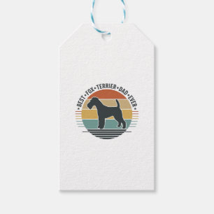 Best Fox Terrier Dad Ever Vintage Dog Shirt_1 Gift Tags