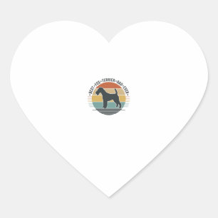 Best Fox Terrier Dad Ever Vintage Dog Shirt_1 Heart Sticker