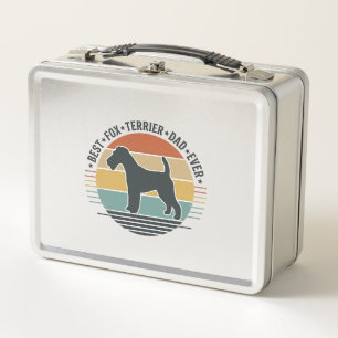 Best Fox Terrier Dad Ever Vintage Dog Shirt_1 Metal Lunch Box