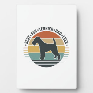 Best Fox Terrier Dad Ever Vintage Dog Shirt_1 Plaque