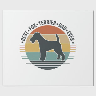 Best Fox Terrier Dad Ever Vintage Dog Shirt_1 Wrapping Paper