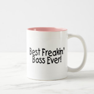 Best Freakin Boss Ever Two-Tone Coffee Mug