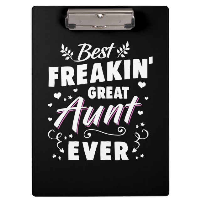 Best Freakin Great Aunt Ever Clipboard (Front)