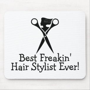 Best Freakin Hair Stylist Ever Black Mouse Mat