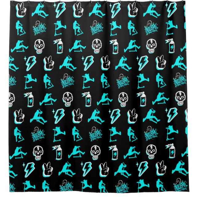 Best Freestyle Pro Scooters Shower Curtain (Front)
