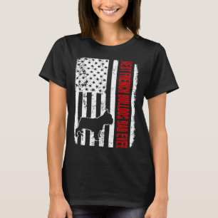 Best French Bulldog Dad Ever American Flag T-Shirt