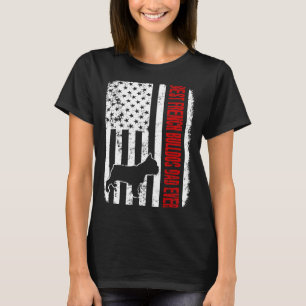 Best French Bulldog Dad Ever American Flag T-Shirt