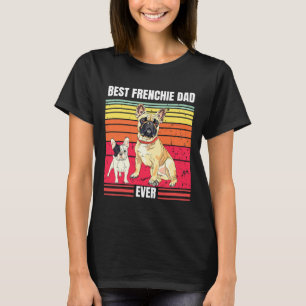Best Frenchie Dad Ever Retro Vintage Sunset Active T-Shirt