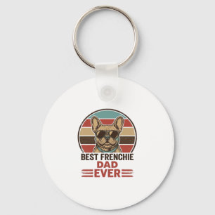 Best Frenchie Dad Ever Vintage Bulldog Shirt_1 Key Ring