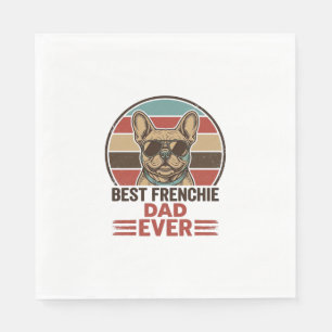 Best Frenchie Dad Ever Vintage Bulldog Shirt_1 Napkin