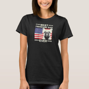 Best Frenchie Dad For Men Us Flag American French T-Shirt