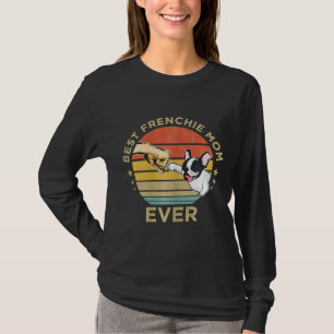 Best Frenchie Mom Ever Vintage Retro French Bulldo T-Shirt