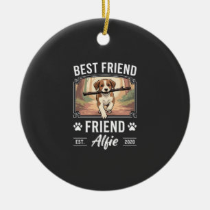 Best Friend Alfie Dog Lover Ceramic Tree Decoration