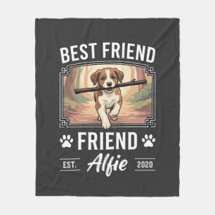 Best Friend Alfie Dog Lover Fleece Blanket