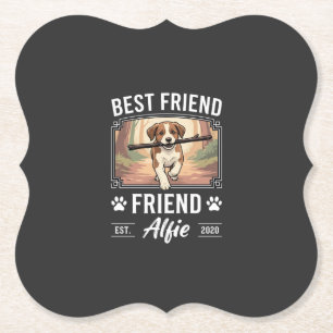 Best Friend Alfie Dog Lover Paper Coaster
