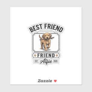 Best Friend Alfie Vintage Dog Lover Design_1