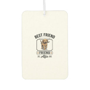 Best Friend Alfie Vintage Dog Lover Design_1 Car Air Freshener