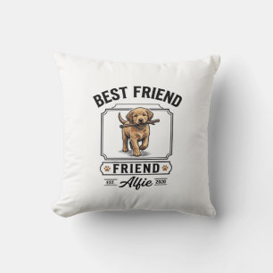 Best Friend Alfie Vintage Dog Lover Design_1 Cushion