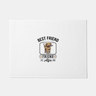 Best Friend Alfie Vintage Dog Lover Design_1 Doormat