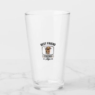 Best Friend Alfie Vintage Dog Lover Design_1 Glass