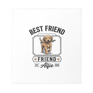 Best Friend Alfie Vintage Dog Lover Design_1 Notepad
