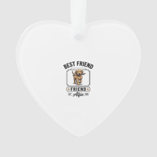Best Friend Alfie Vintage Dog Lover Design_1 Ornament