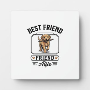 Best Friend Alfie Vintage Dog Lover Design_1 Plaque