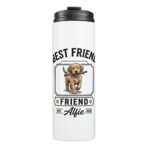 Best Friend Alfie Vintage Dog Lover Design_1 Thermal Tumbler