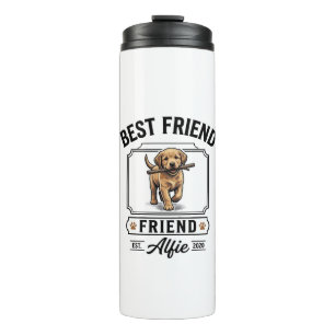 Best Friend Alfie Vintage Dog Lover Design_1 Thermal Tumbler