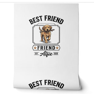 Best Friend Alfie Vintage Dog Lover Design_1 Wallpaper