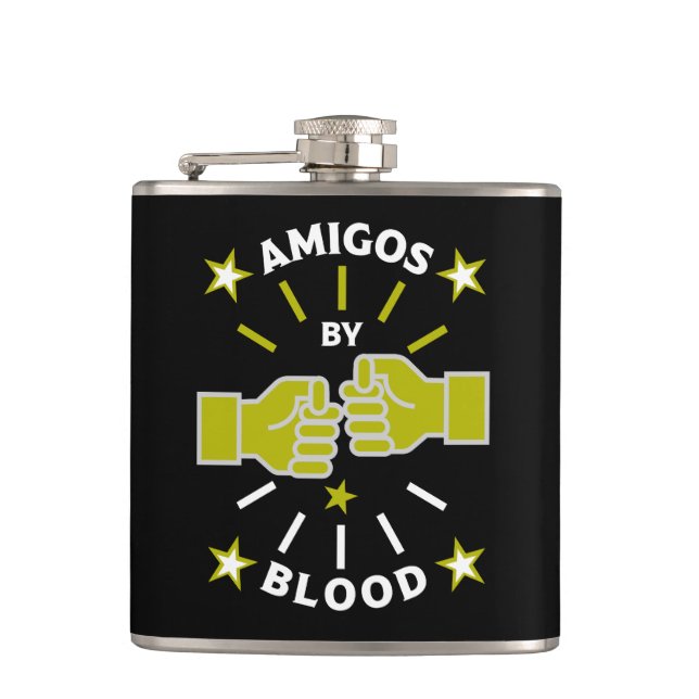 Best Friend Amigos Hip Flask (Front)