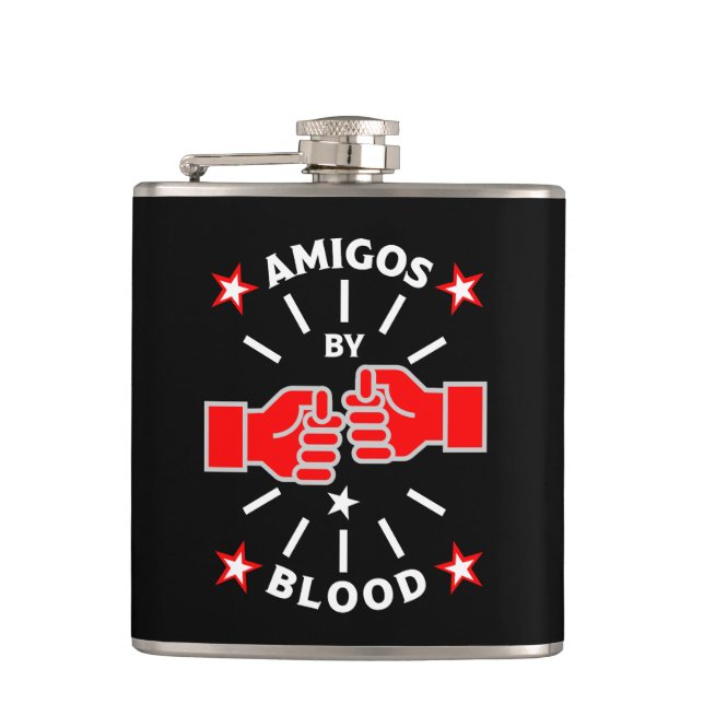 Best Friend Amigos Hip Flask (Front)