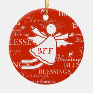 Best Friend Angel Blessings Christmas Ornament