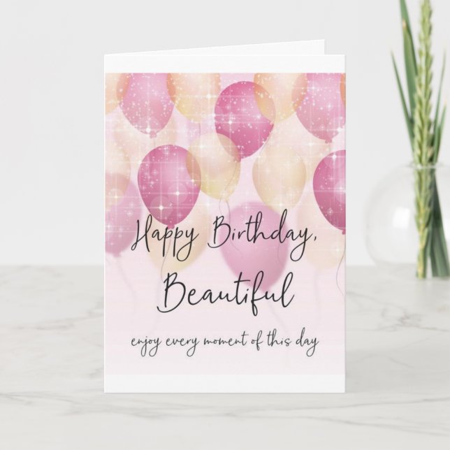 ***BEST FRIEND/BEAUTIFUL LADY*** ON YOUR BIRTHDAY CARD (Front)