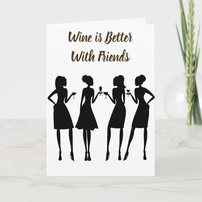 **BEST FRIEND** & **BEST WINE** FRIEND'S BIRTHDAY CARD (Front)
