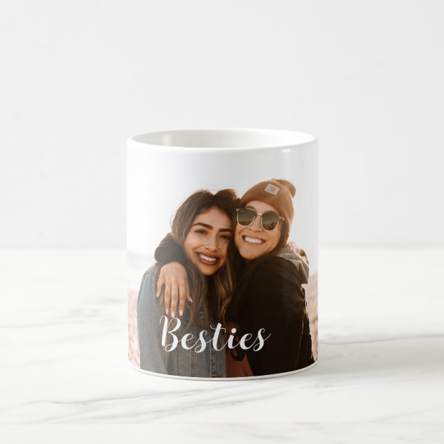 Best Friend Besties Custom Photo Coffee Mug (Center)