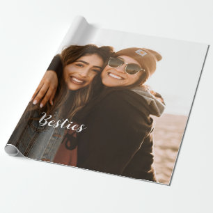 Best Friend Besties Custom Photo Wrapping Paper