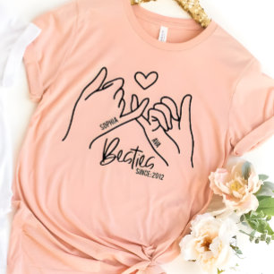 Best Friend Besties Since Year Gift Custom T-Shirt