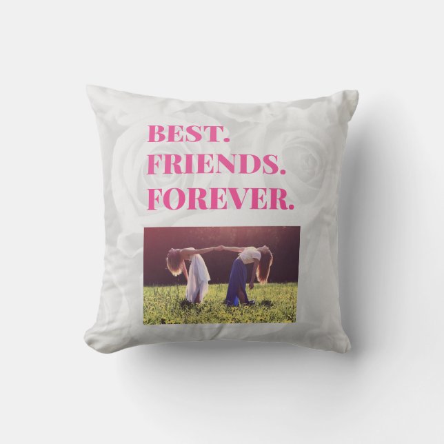Best Friend BFF Bestie Photo Card Cushion (Front)