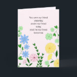 Best Friend Birthday Card<br><div class="desc">Birthday card for a best friend. This card is customisable with your personalised message and/or name.</div>
