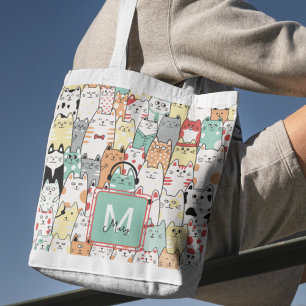Best Friend Birthday Gift Cats Lover Name Travel Tote Bag