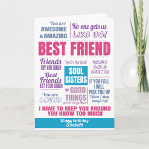Best Friend Birthday Quote Card