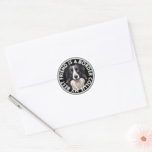 Best Friend Border Collie Classic Round Sticker