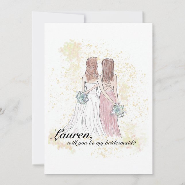 Best Friend Bridesmaid Cards (Front)