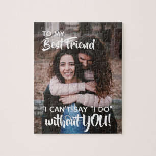 Best Friend Bridesmaid Proposal Personalise Jigsaw Puzzle