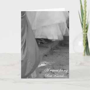 Best Friend Bridesmaid Request Card, Elegant Invitation