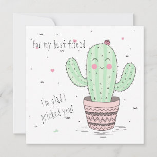 Best Friend Cactus Flat Card