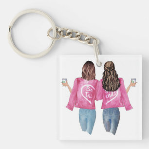 best friend cap, bestie hat key ring